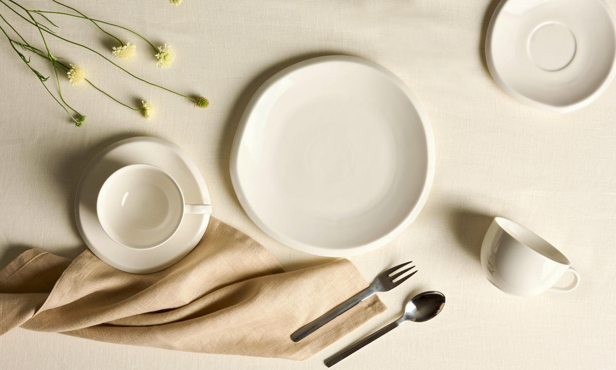 KÁVOVÁ SOUPRAVA porcelán keramika  - bílá, Trend, keramika - Dieter Knoll