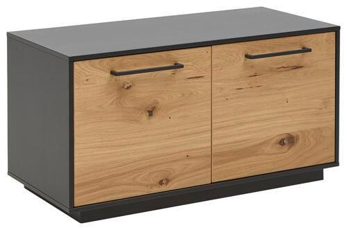 GARDEROBENBANK 86/45/40 cm  - Eichefarben/Anthrazit, Design, Holz/Metall (86/45/40cm) - Dieter Knoll