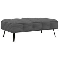 HOCKER Cord, Batyline® Anthrazit  - Anthrazit/Schwarz, Design, Textil/Metall (131/49/77cm) - Lomoco