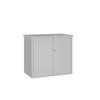 MÜLLTONNENBOX 147/129/88 cm  - Silberfarben, Basics, Metall (147/129/88cm) - Biohort