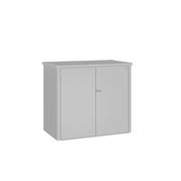 MÜLLTONNENBOX 147/129/88 cm  - Silberfarben, Basics, Metall (147/129/88cm) - Biohort