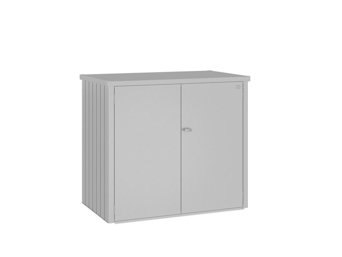 MÜLLTONNENBOX 147/129/88 cm  - Silberfarben, Basics, Metall (147/129/88cm) - Biohort