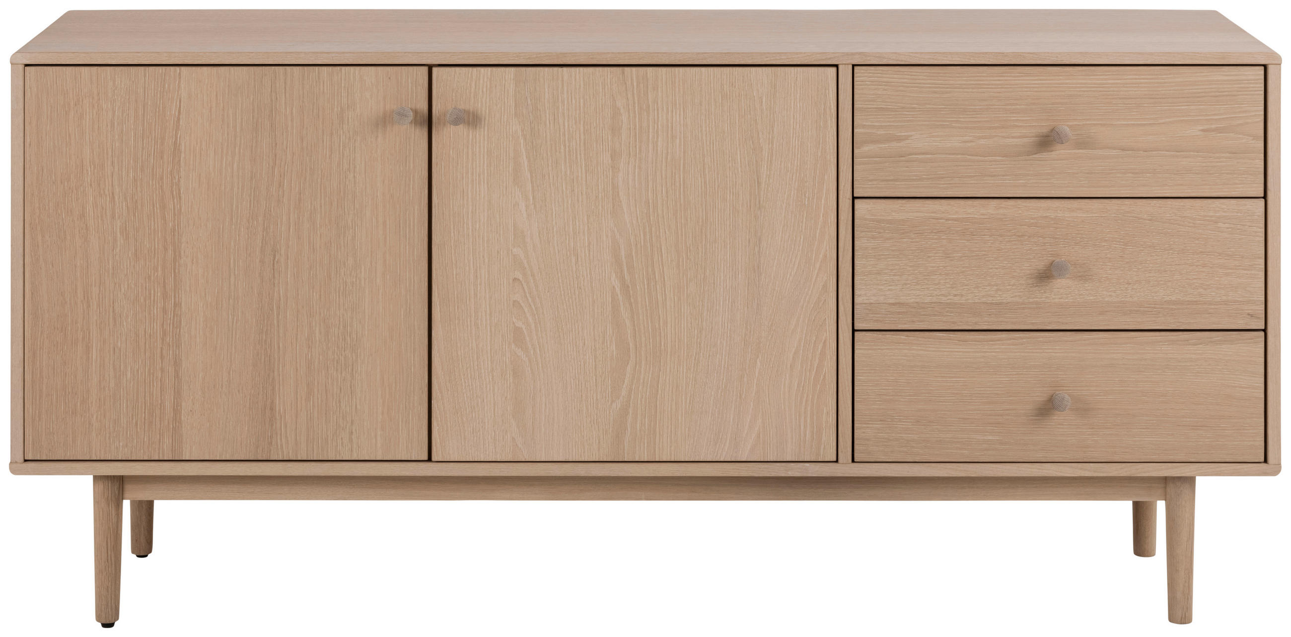 KOMODA, barve hrasta - barve hrasta, Moderno, les (160/75/40cm) - MID.YOU