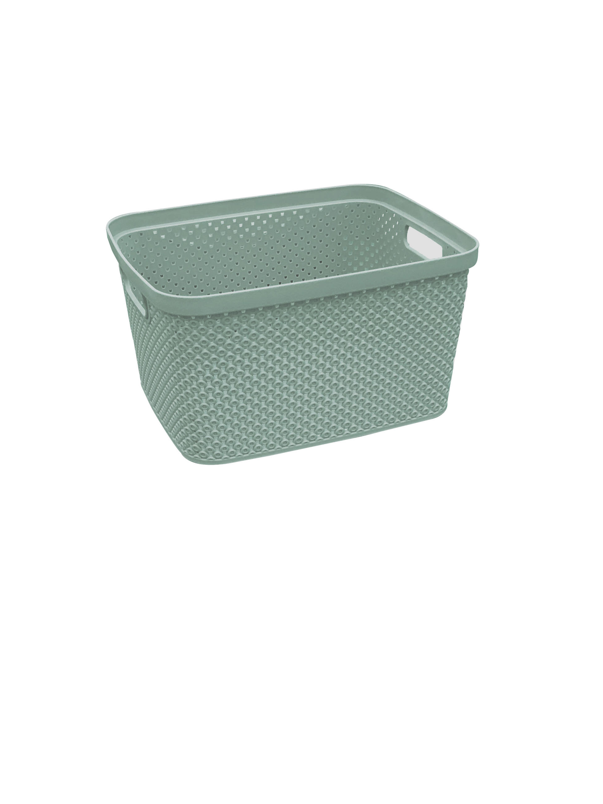 KUTIJA ZA ODLAGANJE  21,5/27/15 cm       - zelena, Basics, plastika (21,5/27/15cm) - Homeware