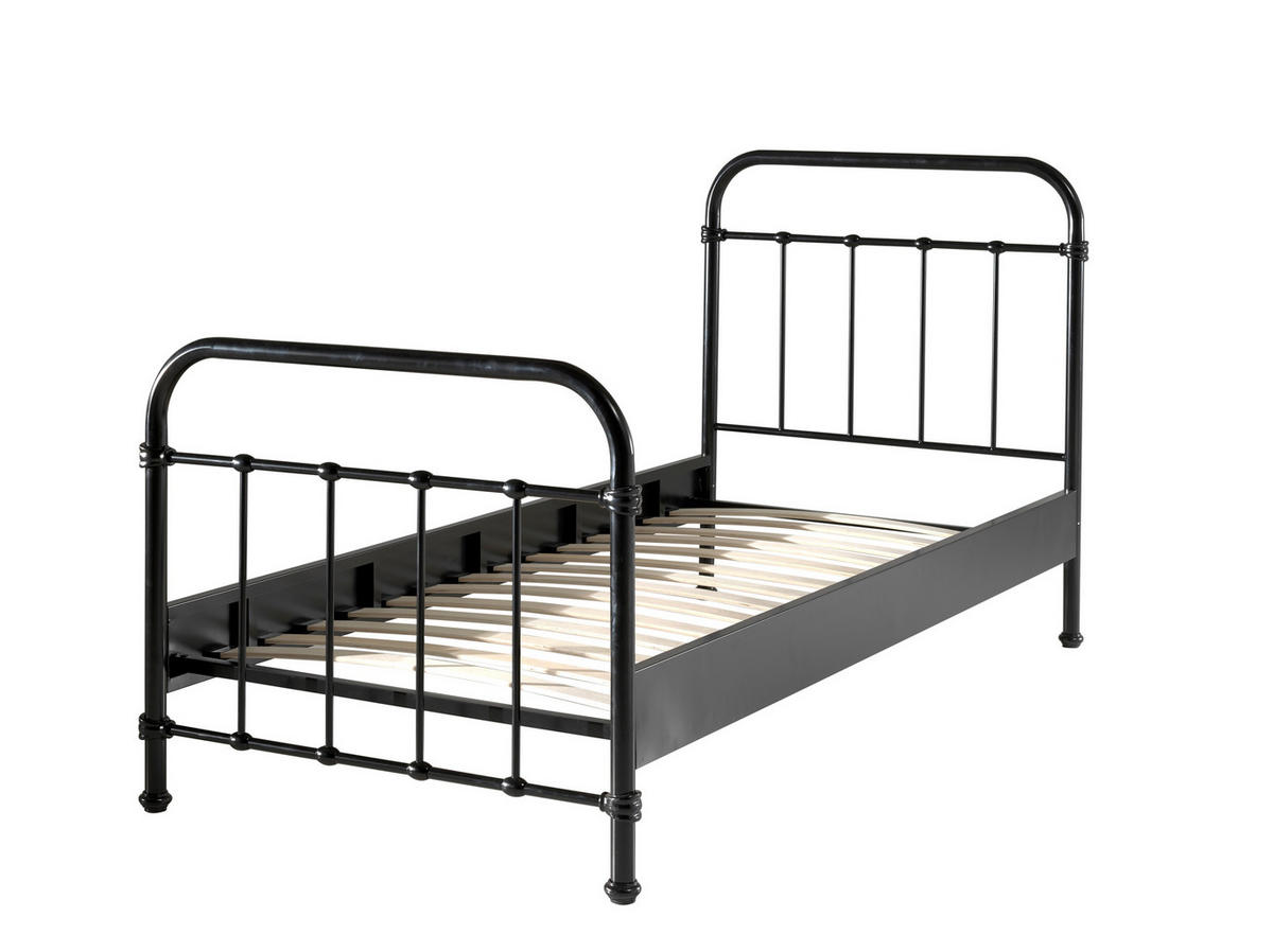 KINDER-/JUNIORBETT - Schwarz, ROMANTIK / LANDHAUS, Metall (90/200cm) - MID.YOU