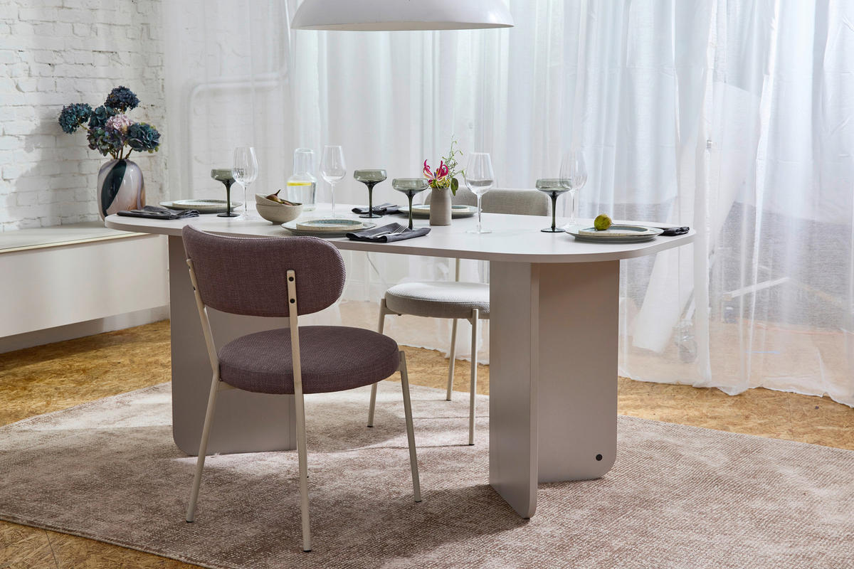 ESSTISCH bootsförmig Greige  - Greige, Natur, Holzwerkstoff (180/90/76cm) - Tom Tailor