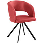 ARMLEHNSTUHL  Typenauswahl, inklusive Armlehnen Mikrofaser, Lederlook (vegan)  - Rot/Schwarz, KONVENTIONELL, Textil/Metall (56/84/59cm) - Moderano