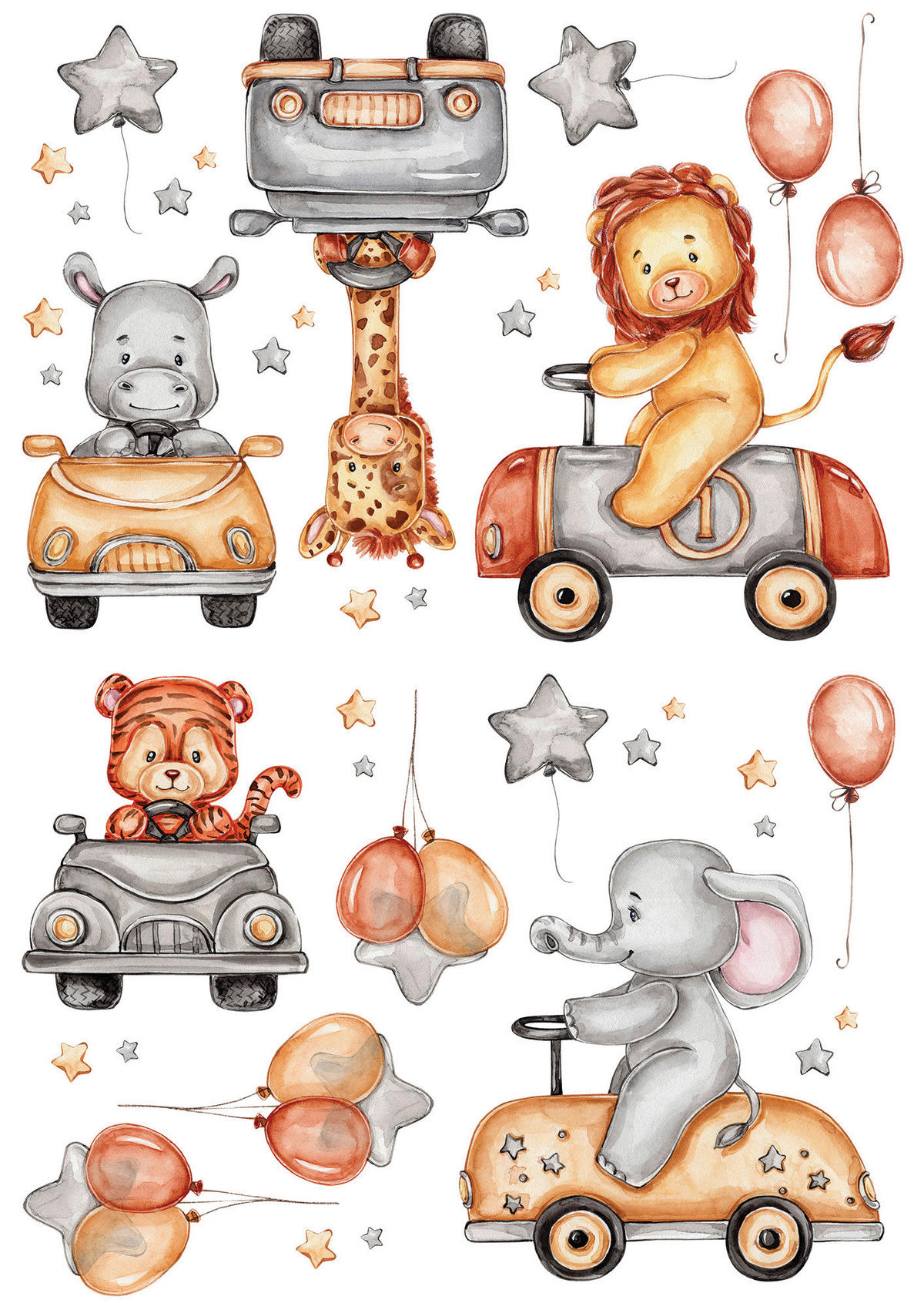 DEKOSTICKER  - Multicolor, Basics, Kunststoff (25/35/0,10cm) - Euroart