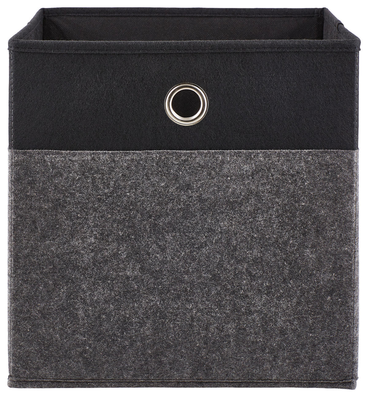 FALTBOX - Anthrazit/Schwarz, Design, Karton/Textil (32/32/32cm) - Carryhome