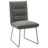 STUHL  in Stahl Flachgewebe Metall, Textil  - Dunkelgrau/Schwarz, Design, Textil/Metall (49/93/59cm) - Dieter Knoll