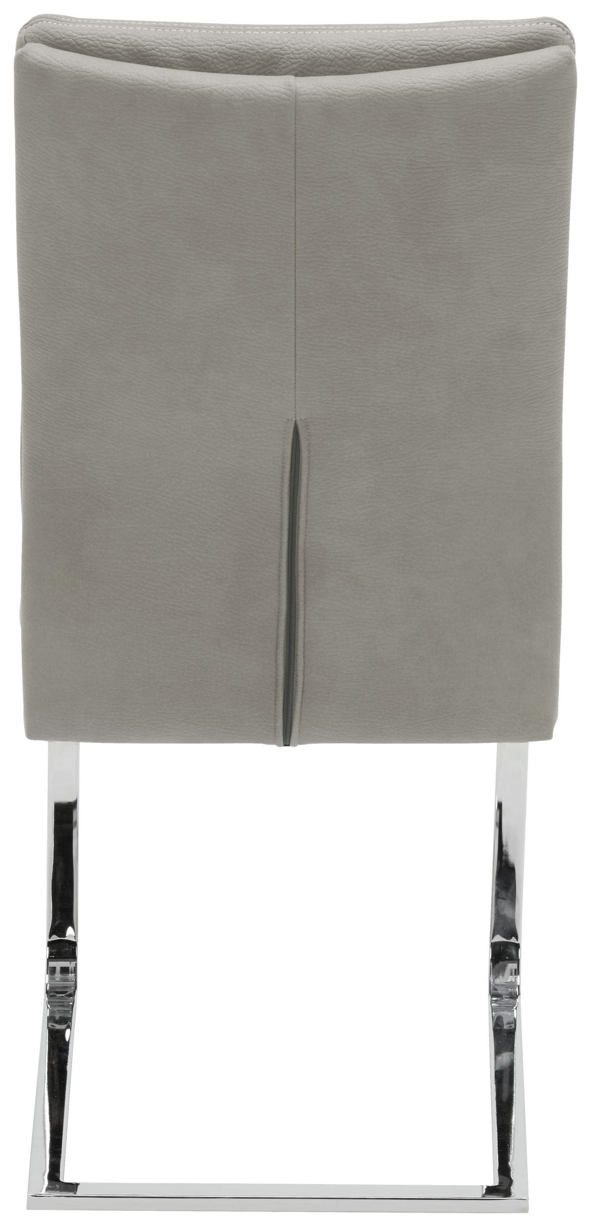 SCHWINGSTUHL  in Stahl Mikrofaser  - Chromfarben/Ecru, Design, Textil/Metall (47/100/64cm) - Novel