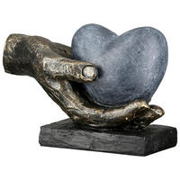 SKULPTUR - Bronzefarben/Grau, Basics, Kunststoff (18/12/10cm)
