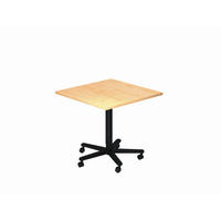 STEHTISCH 80/80/72-114 cm  - Ahornfarben/Schwarz, KONVENTIONELL, Holzwerkstoff/Metall (80/80/72-114cm) - Venda