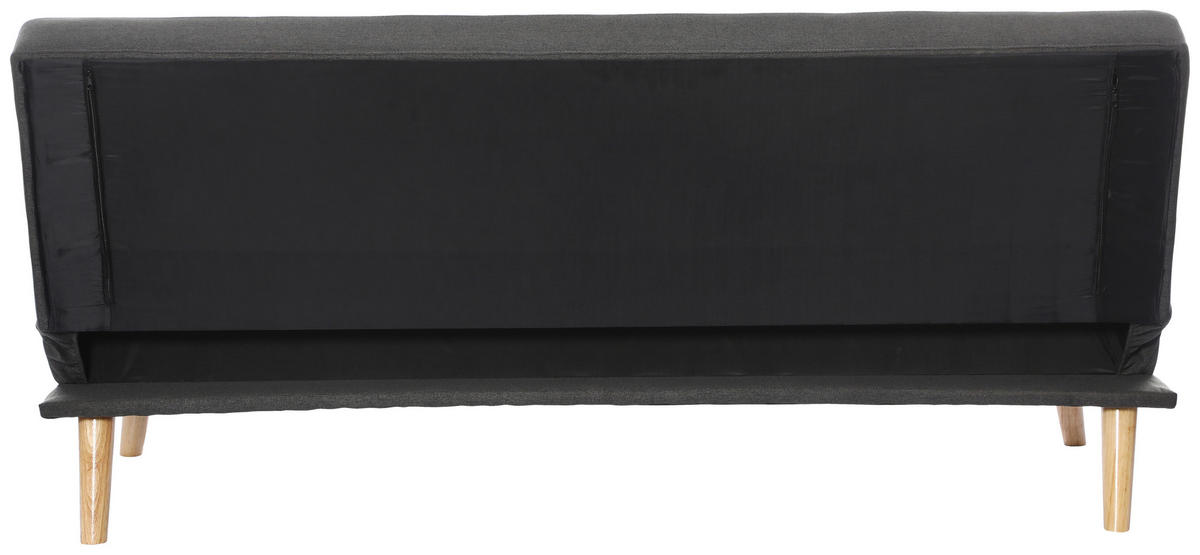 SCHLAFSOFA Leinenoptik Anthrazit  - Anthrazit/Schwarz, Design, Holz/Kunststoff (179/81/85cm) - P & B