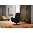 RELAXSESSEL in Leder Schwarz  - Schwarz, Design, Leder/Metall (76/108/86cm) - Dieter Knoll