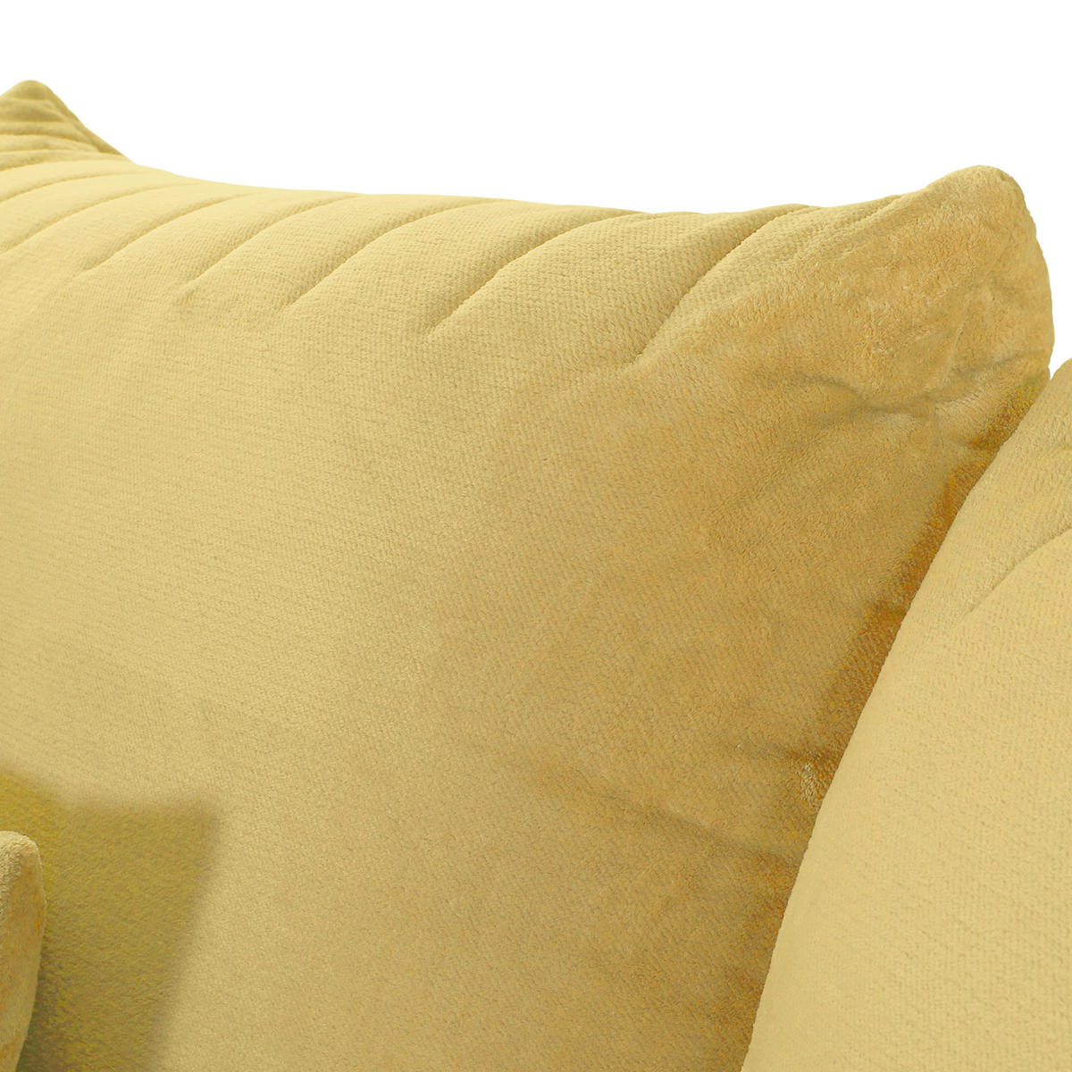 HÖRNSOFFA i plysch gul  - svart/gul, Klassisk, textil/plast (170/270cm) - MID.YOU