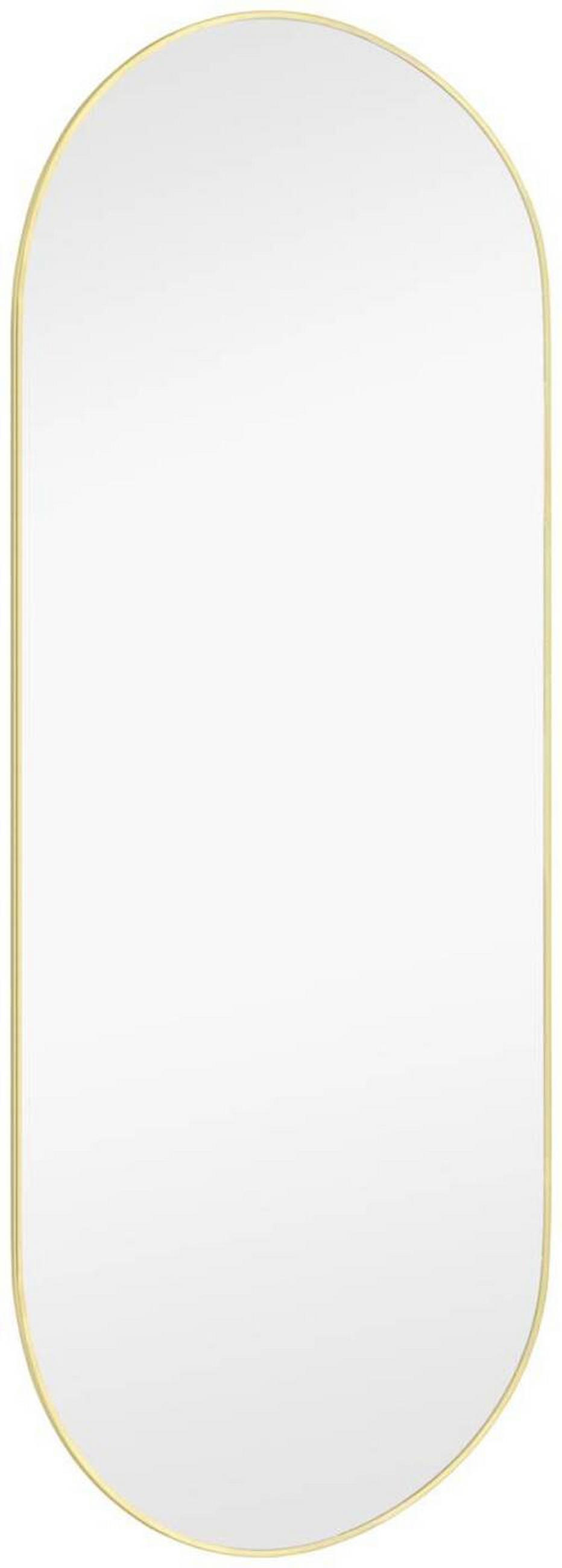 WANDSPIEGEL 30/70/0,4 cm    in oval  - Goldfarben, KONVENTIONELL, Glas/Metall (30/70/0,4cm)