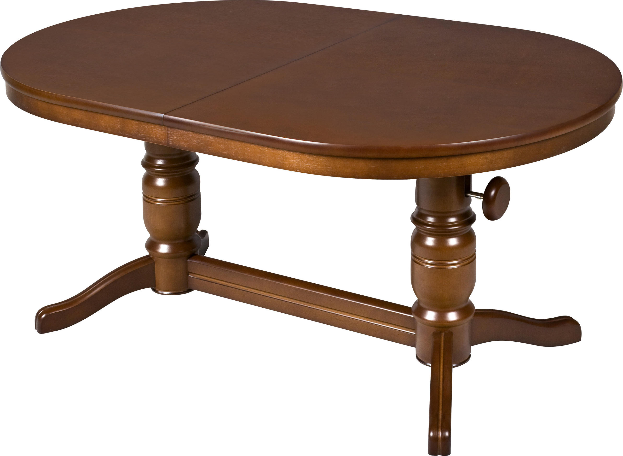COUCHTISCH furniert, massiv 120-160/75/56-72 cm oval Nussbaumfarben  - Nussbaumfarben, Design, Holz/Holzwerkstoff (120-160/75/56-72cm) - Livetastic