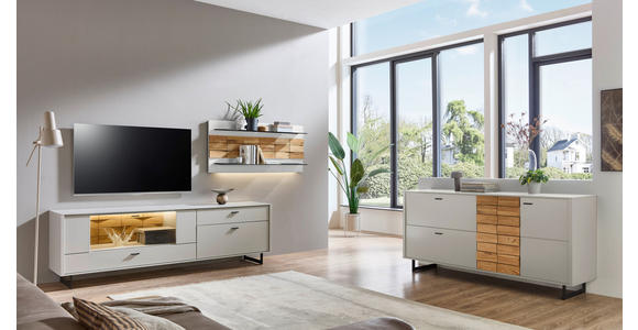 SIDEBOARD Eichefarben, Kaschmir  186/87,2/46,4 cm  - Kaschmir/Eichefarben, Design, Holz/Holzwerkstoff (186/87,2/46,4cm) - Novel