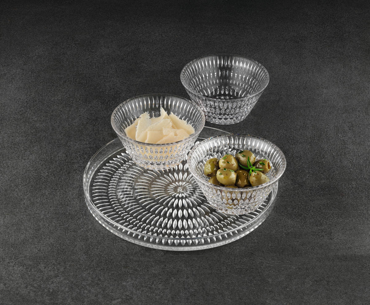TELLERSET Ethno / Nachtmann 2-teilig  - Klar, Basics, Glas (22,0/2,0/22,0cm) - Nachtmann