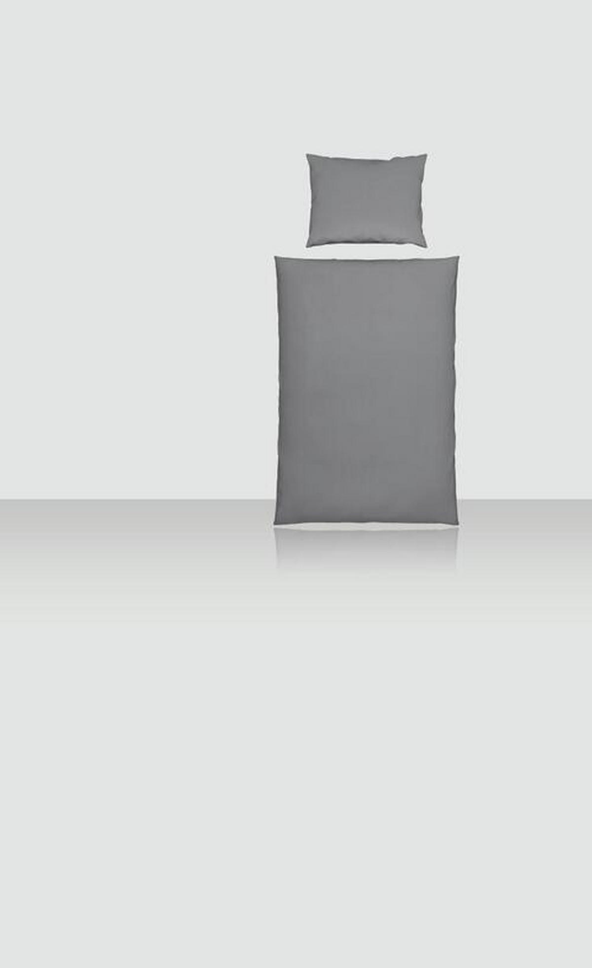 POSTELJNINA Uni 140/220 cm saten siva  - siva, Basics, tekstil (140/220cm) - Novel