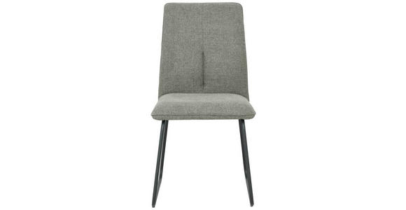 STUHL in Eisen Leinenoptik Metall, Textil - Schwarz/Grau, Design, Textil/Metall (48/86/59cm) - Xora
