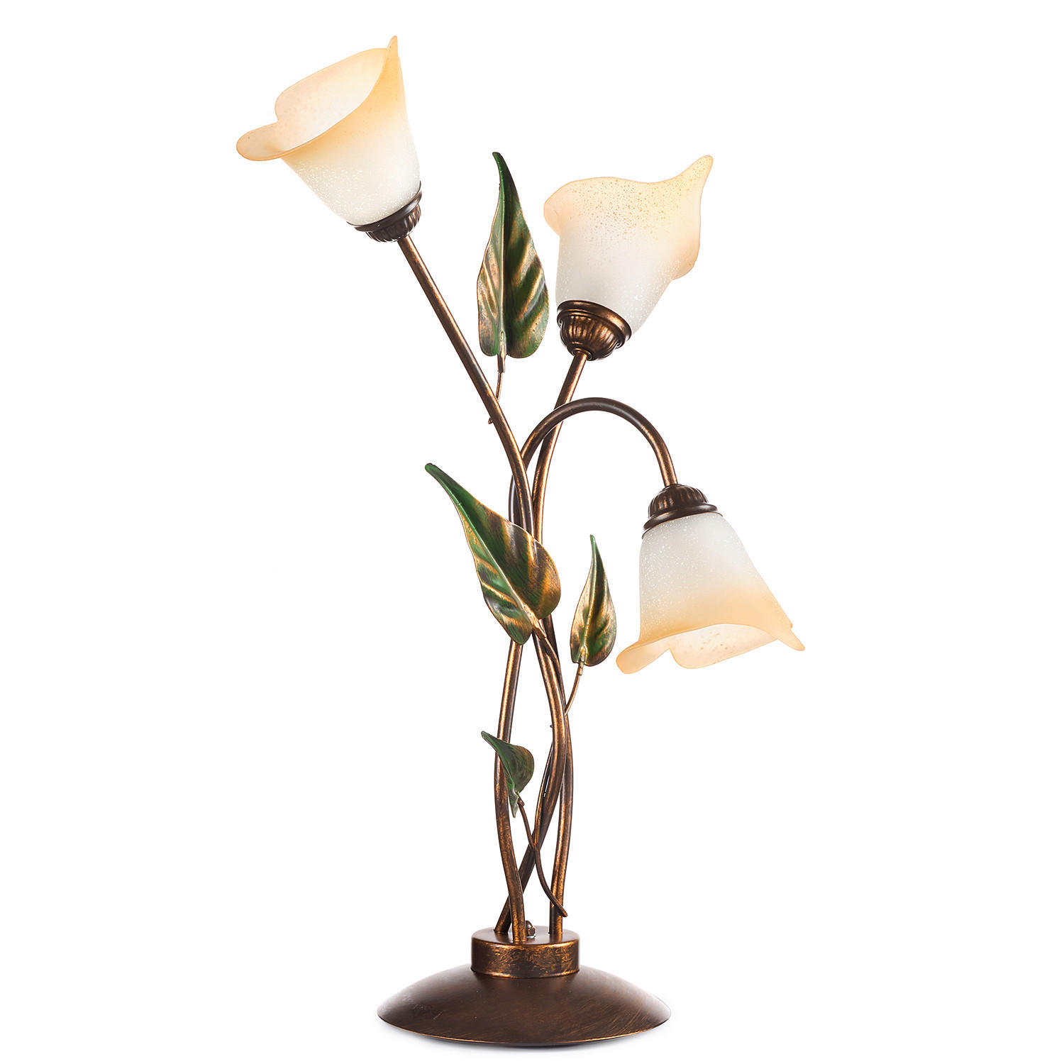 TISCHLEUCHTE 45/70 cm   - Bronzefarben/Olivgrün, Natur, Glas/Metall (45/70cm)