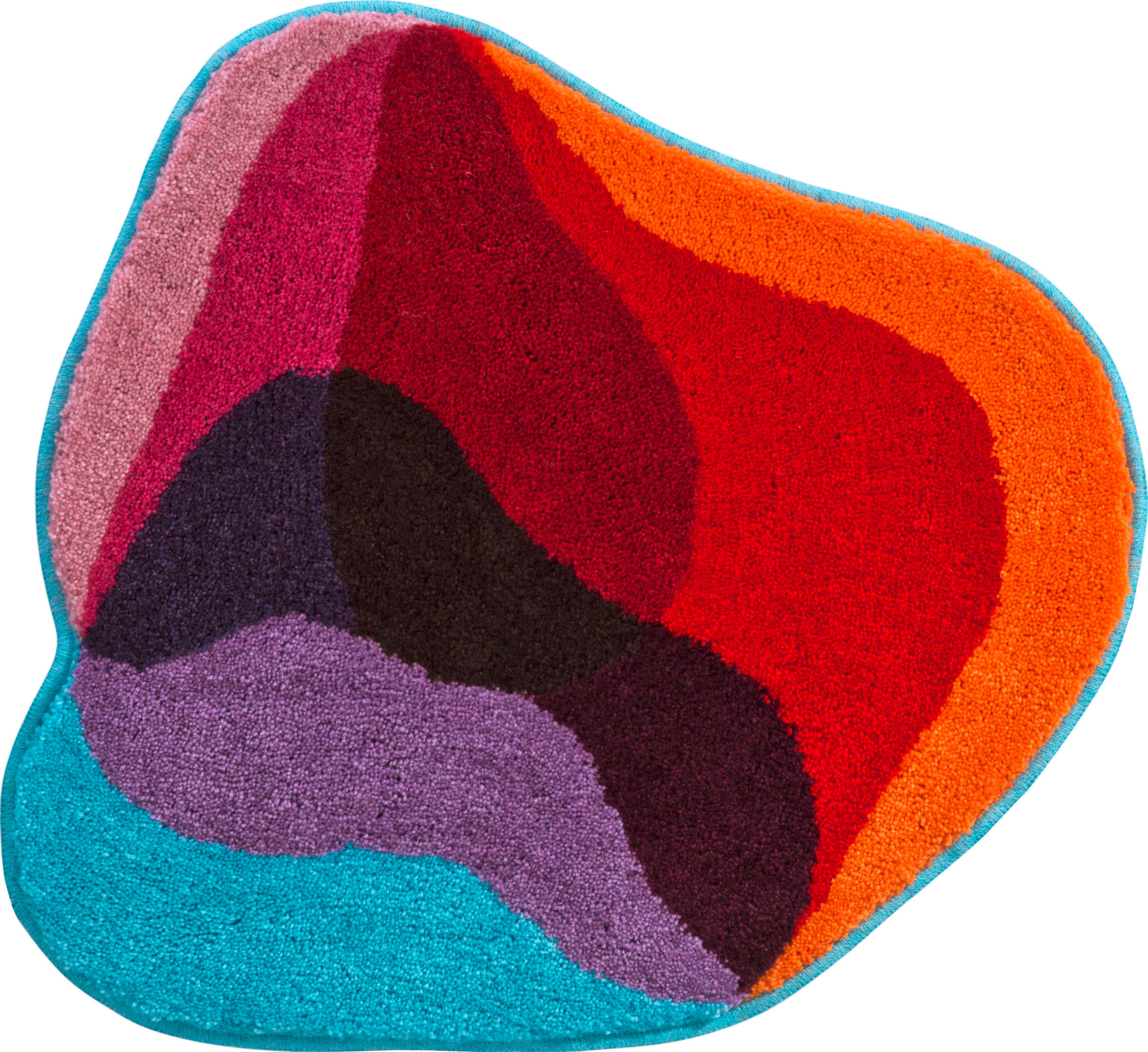 BIDET-VORLEGER Blau, Rot 60/60 cm  - Blau/Rot, Basics, Kunststoff/Textil (60/60cm) - Grund