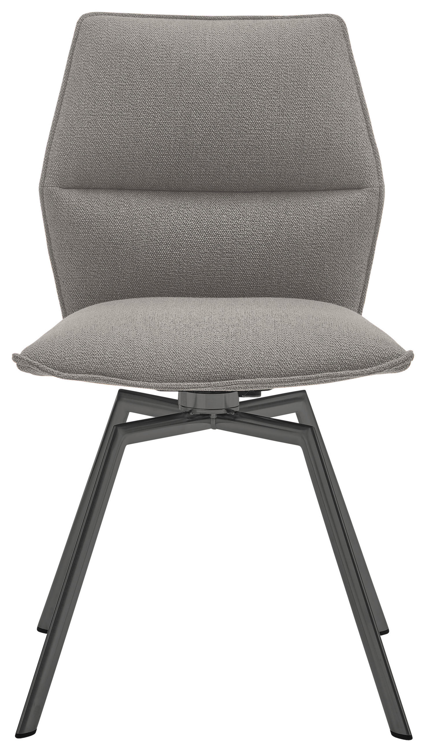 STUHL drehbar Anthrazit, Graubraun  - Anthrazit/Graubraun, Design, Textil/Metall (49/86/60cm) - Venjakob