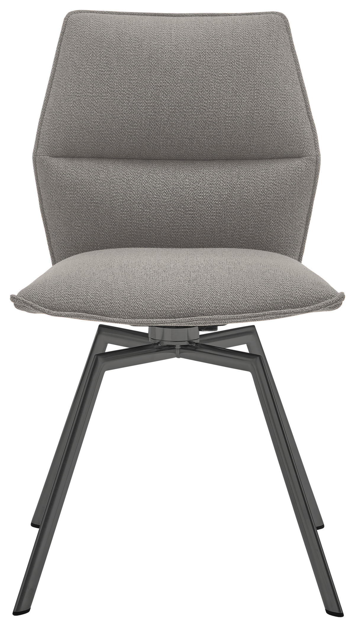 STUHL  in Stahl  - Anthrazit/Graubraun, Design, Textil/Metall (49/86/60cm) - Venjakob