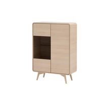 VITRINE  in Eichefarben - Eichefarben, Design, Glas/Holz (90/130/39cm) - Livetastic