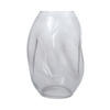 VASE  - Grau, Design, Glas (15/25/15cm) - Kayoom