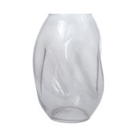 VASE  - Grau, Design, Glas (15/25/15cm) - Kayoom