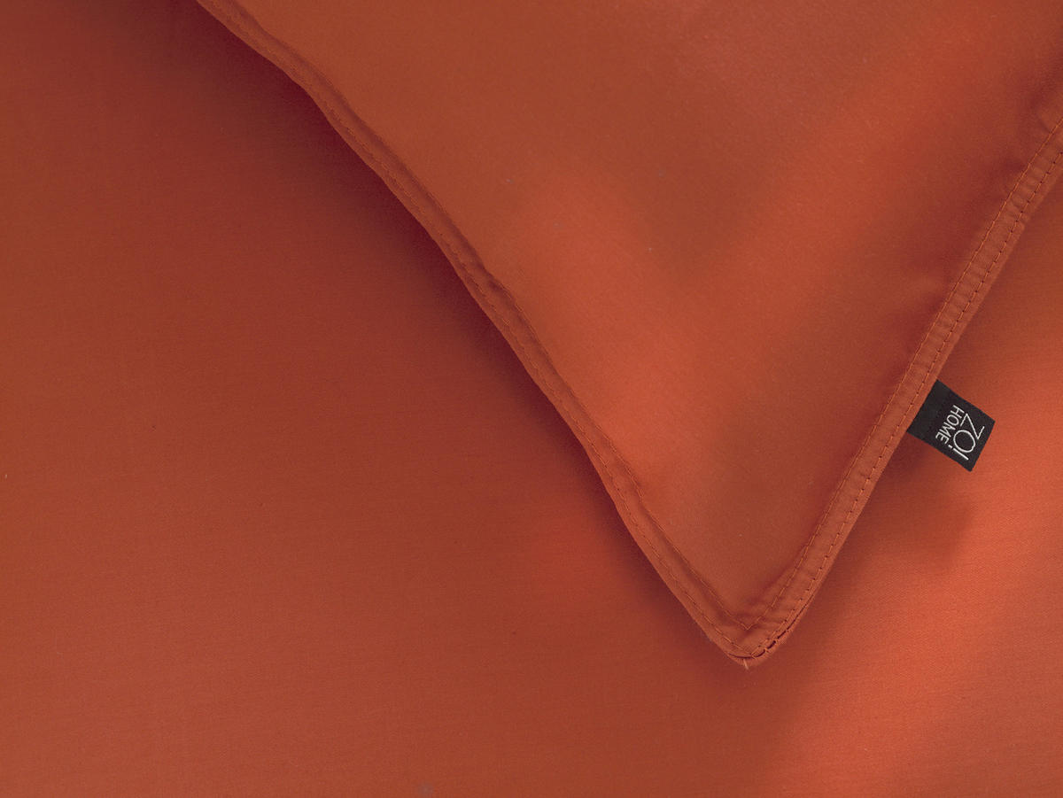 BETTWÄSCHE 2-teilig Satinado Makosatin 135/200 cm  - Orange, Basics, Textil (135/200cm)