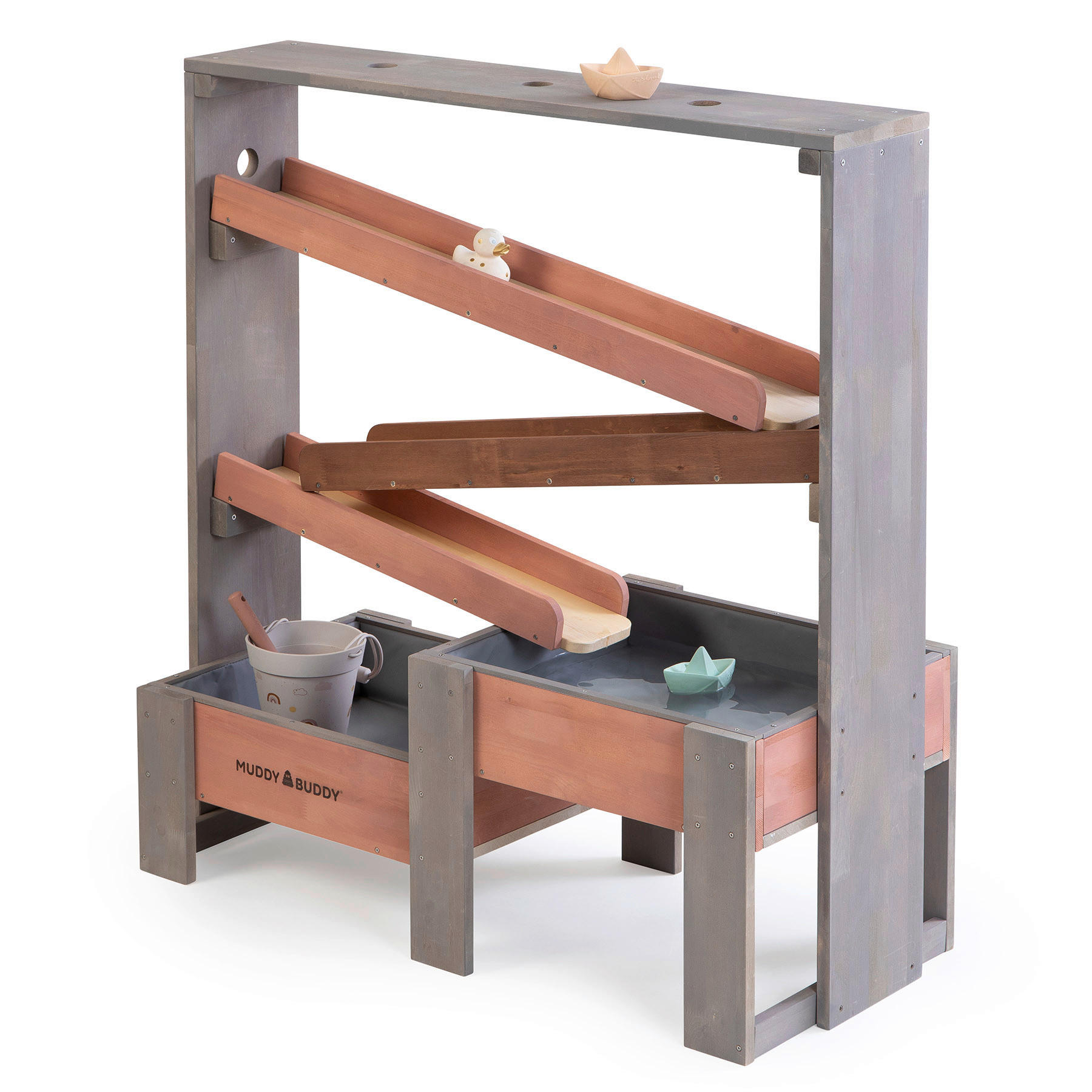WASSERBAHN Altrosa, Grau  - Altrosa/Grau, Basics, Holz (100/44/105cm) - MUDDY BUDDY