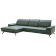 ECKSOFA  in Echtleder Opal  193/332 cm  - Opal/Schwarz, Design, Leder/Metall (193/332cm) - Dieter Knoll