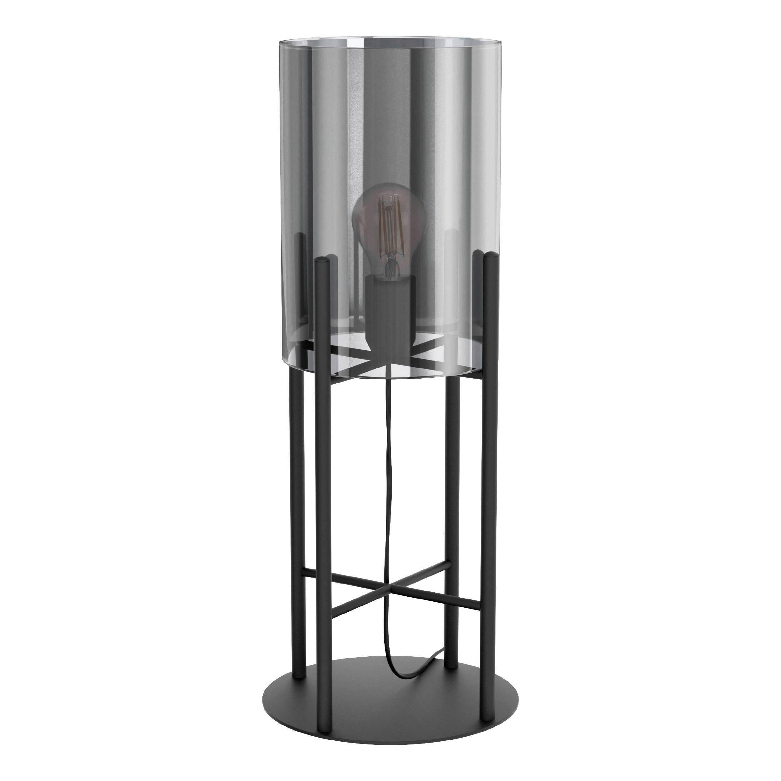 TISCHLEUCHTE 20,5/56,5 cm   - Schwarz, Design, Glas/Metall (20,5/56,5cm) - Eglo