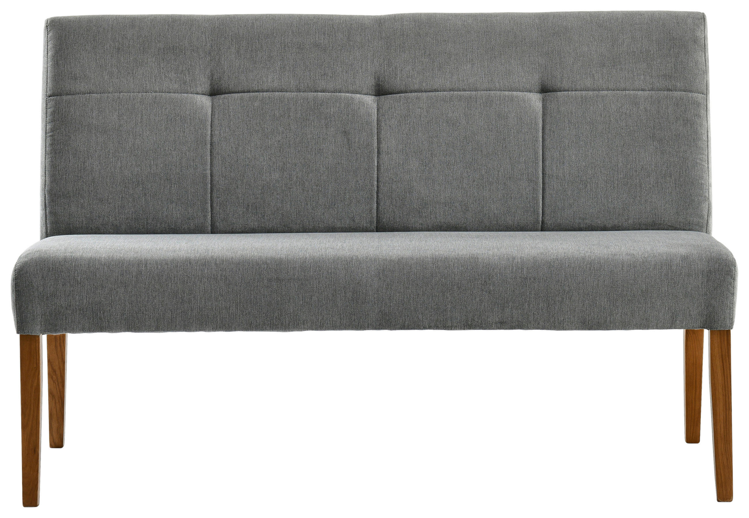 SITZBANK 140/91,5/63 cm Webstoff Eichefarben, Dunkelgrau Eiche massiv  - Eichefarben/Dunkelgrau, KONVENTIONELL, Holz/Textil (140/91,5/63cm) - Cantus
