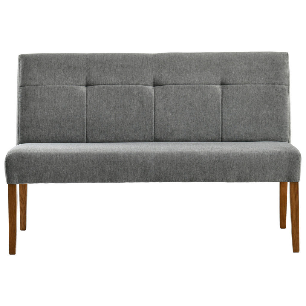 Thumbnail - Cantus Sitzbank, Eiche, Dunkelgrau, Holz, Textil, Eiche, massiv, 3-Sitzer, 140x91.5x63 cm, Fsc, Esszimmer, Bänke, Sitzbä...