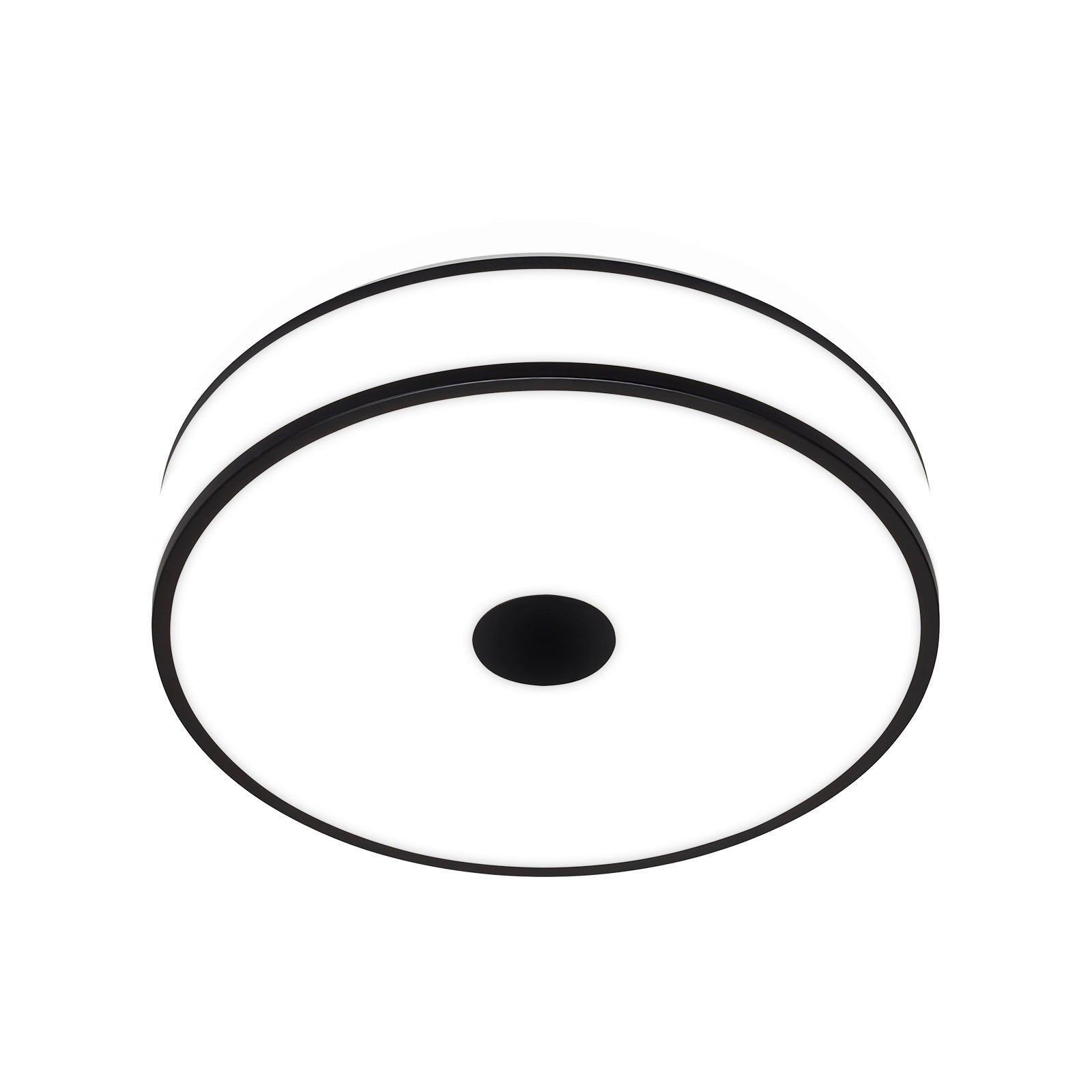 STROPNÍ LED SVÍTIDLO, 38/9,5 cm  - bílá/černá, Design, kov/plast (38/9,5cm)