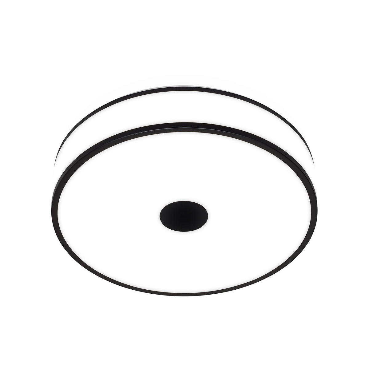 STROPNÍ LED SVÍTIDLO, 38/9,5 cm  - bílá/černá, Design, kov/plast (38/9,5cm)