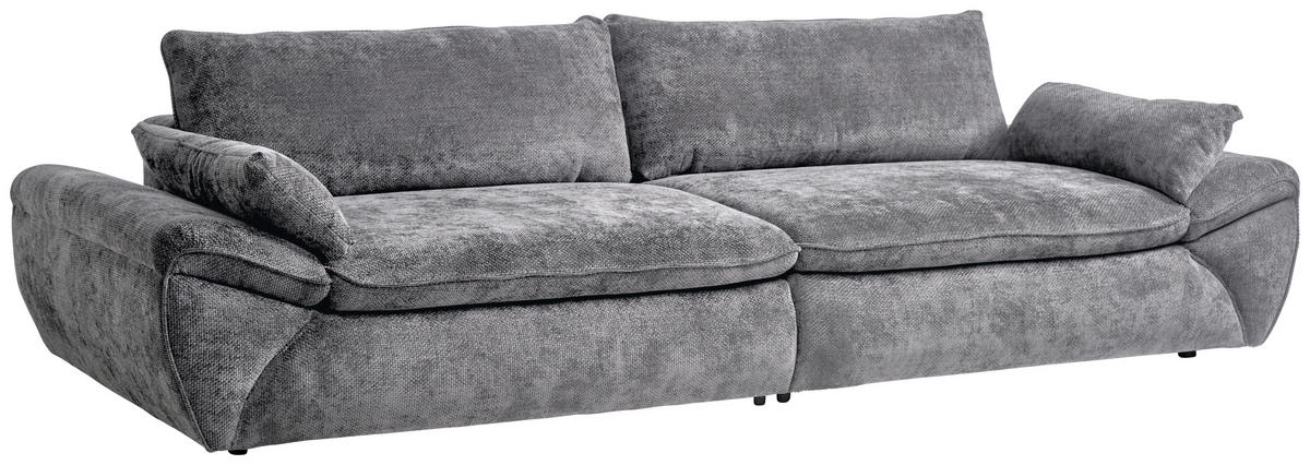 BIG SOFFA i struktur grå  - svart/grå, Klassisk, textil/plast (302/80/120cm) - MID.YOU