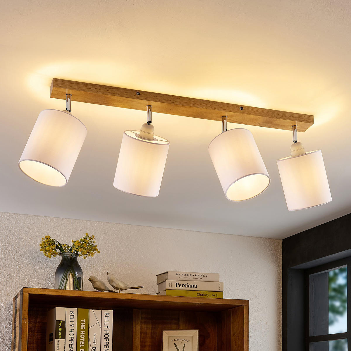 STRAHLER Sofia 104/38/26 cm  - Eschefarben/Weiß, Natur, Holz/Textil (104/38/26cm) - Marama