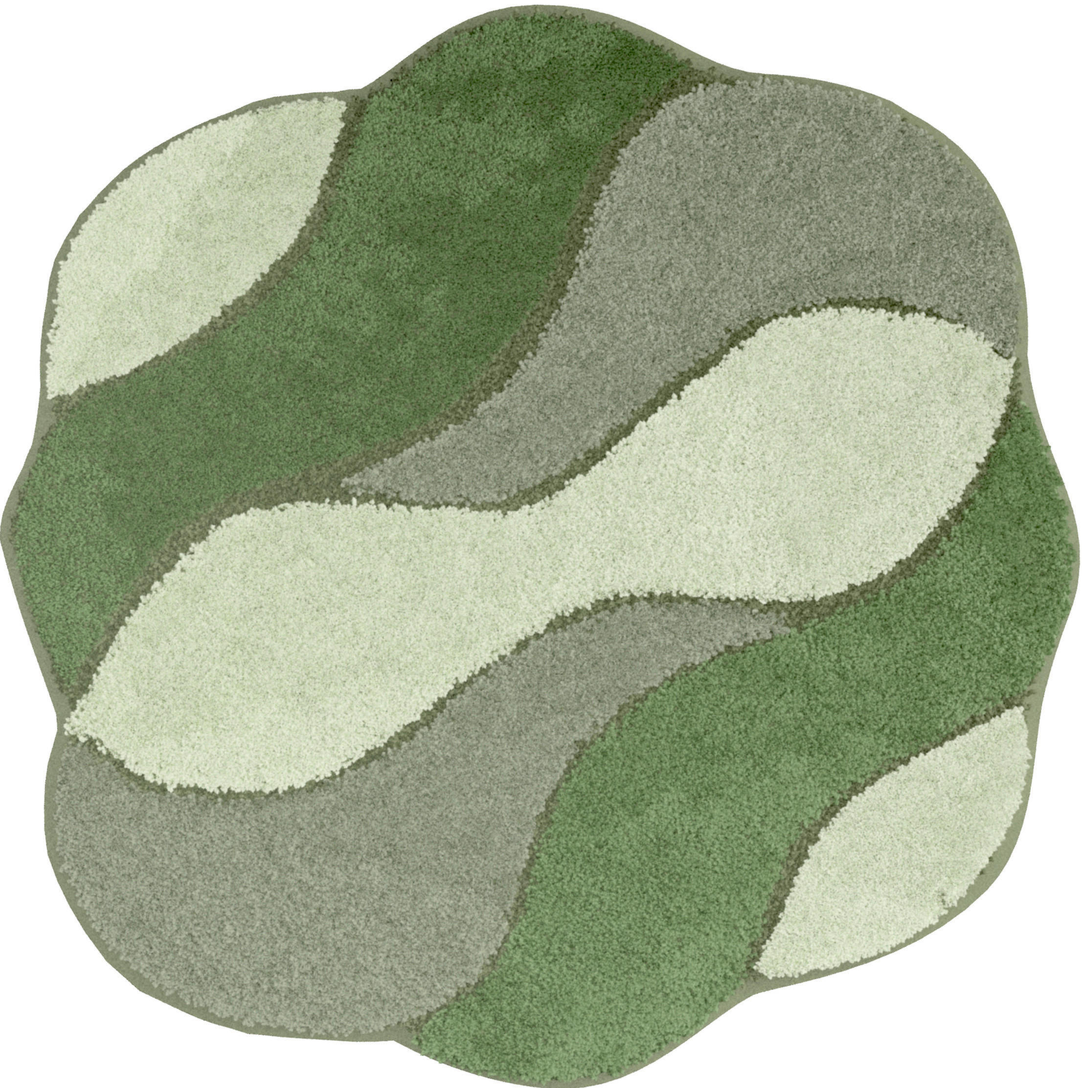 BIDET-VORLEGER Carmen Grün 60/60 cm  - Grün, Basics, Kunststoff/Textil (60/60cm) - Grund