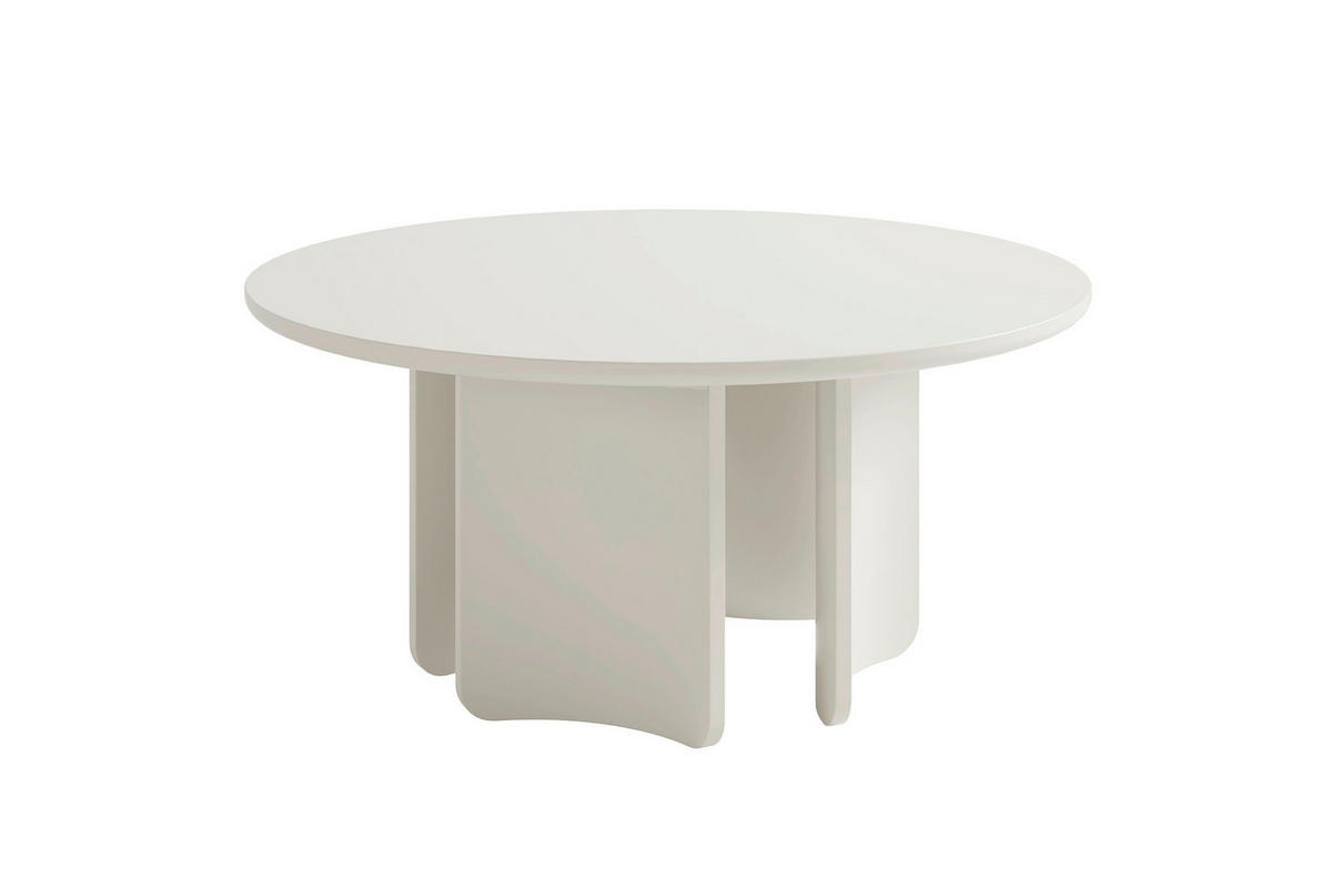 COUCHTISCH 80/80/41 cm MOLDE rund Seidengrau einfacher Aufbau, 2 in 1 Gestell  - Seidengrau, MODERN, Holzwerkstoff (80/80/41cm) - Schöner Wohnen