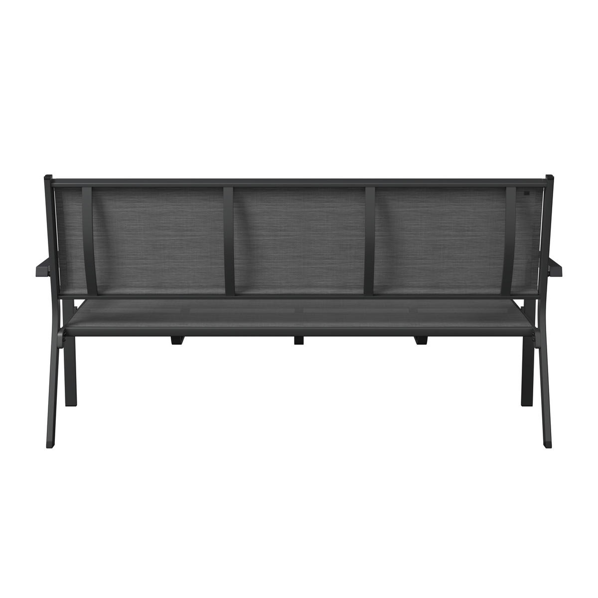 3-SITZER-BANK 190,5/97/67 cm  in Anthrazit, Grau  - Anthrazit/Grau, KONVENTIONELL, Textil/Metall (190,5/97/67cm) - Kettler