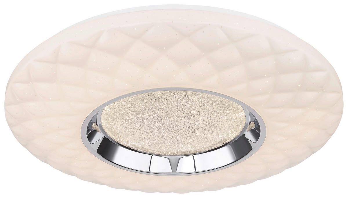 STROPNÉ LED SVIETIDLO, 49/6,8 cm  - opálová, Design, kov/plast (49/6,8cm) - Globo