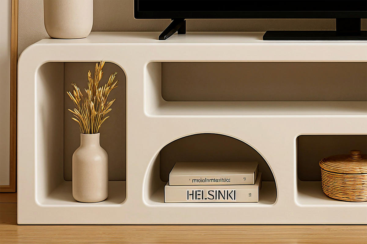 LOWBOARD  in 160/50/40 cm  - Weiß, Design, Holzwerkstoff/Stein (160/50/40cm) - MID.YOU