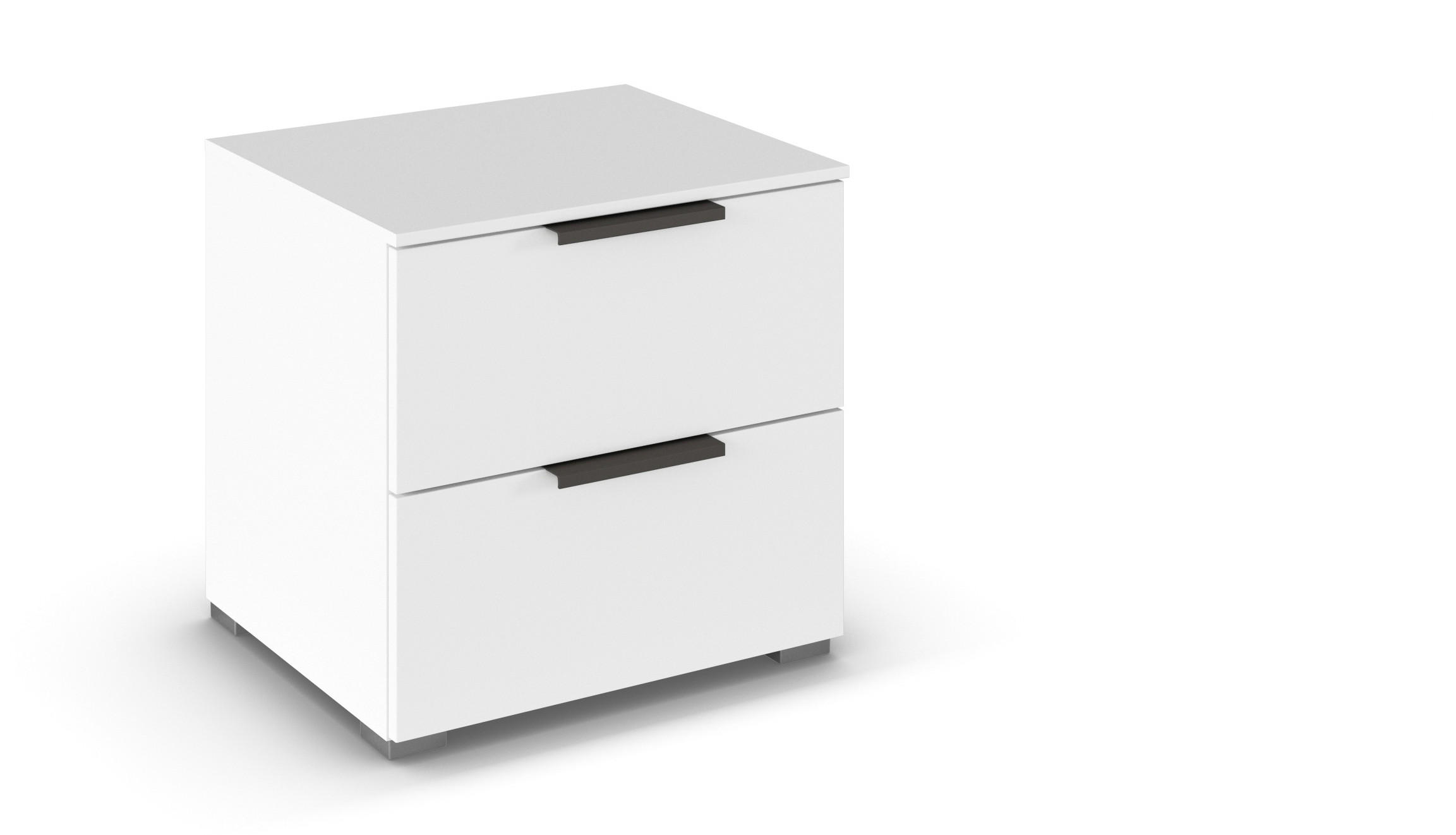 NACHTSCHRANK 50/49/42 cm  - Silberfarben/Graphitfarben, Trend, Holzwerkstoff/Metall (50/49/42cm) - Novel