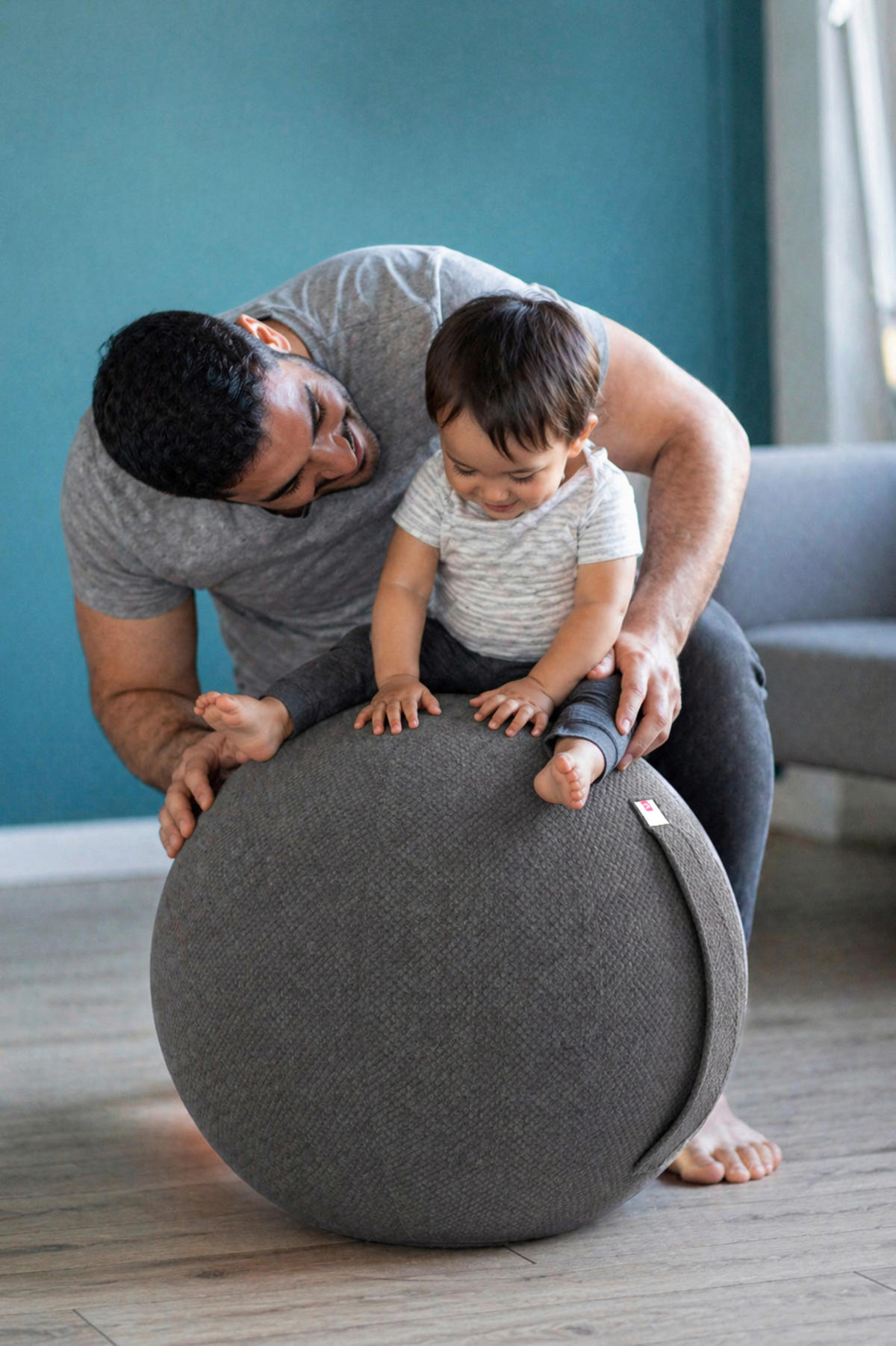 SITZBALL Plüsch Anthrazit  - Anthrazit, Design, Textil (60/60/60cm) - Stylife